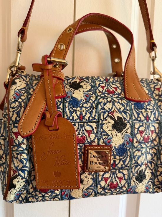 Dooney & Bourke Handbags - Dooney & Bourke Snow White Disney Rare Small Satchel Leather Purse Handbag
